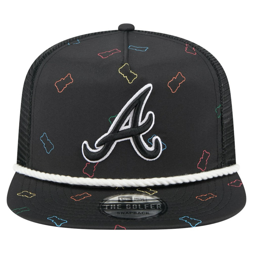 Atlanta Braves Gummy Golfer Trucker Adjustable Hat Black