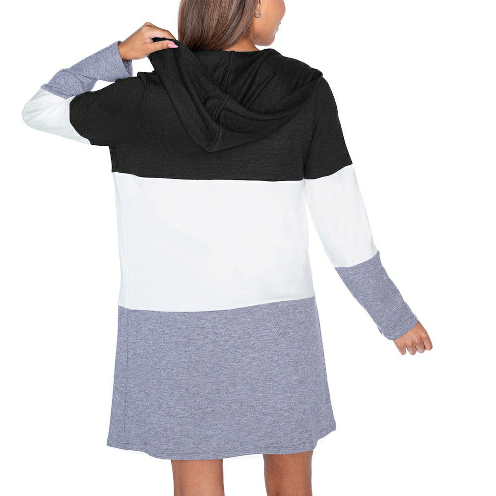 New York Jets Gameday Couture Women's Tri-Blend Color Block Lightweight Cardigan Hoodie - Black discount