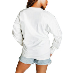 Los Angeles Chargers Gameday Couture Women's Big Goals Oversized Long Sleeve T-Shirt - White for sale