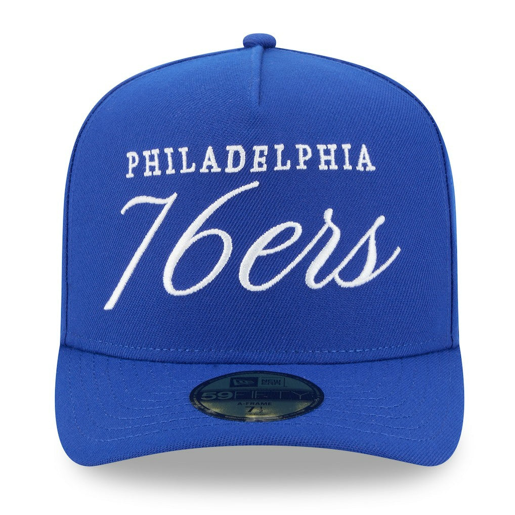 Philadelphia 76ers 2025 NBA Draft A-Frame 59FIFTY Fitted Hat - Royal outlet
