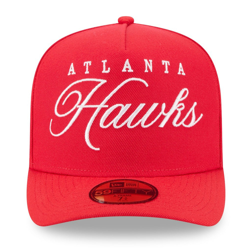 Atlanta Hawks 2025 NBA Draft A-Frame 59FIFTY Fitted Hat - Red on sale