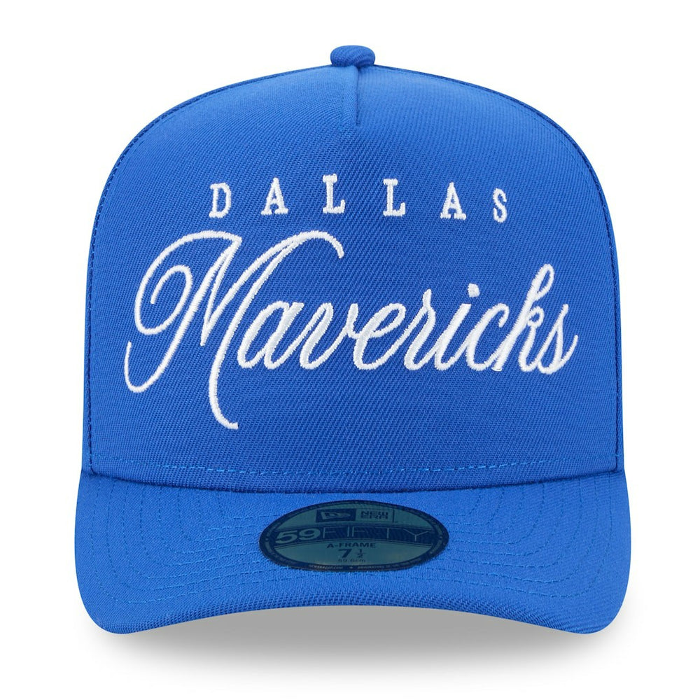 Dallas Mavericks 2025 NBA Draft A-Frame 59FIFTY Fitted Hat sale - Blue cheap