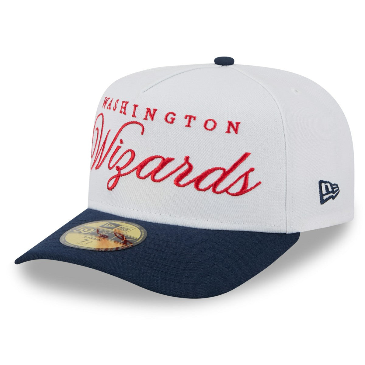 Washington Wizards 2025 NBA Draft A-Frame 59FIFTY Fitted Hat - White/Navy discount