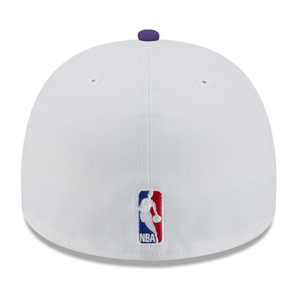Los Angeles Lakers 2025 NBA Draft A-Frame 59FIFTY Fitted Hat - White/Purple discount