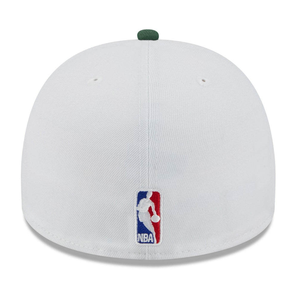 Milwaukee Bucks 2025 NBA Draft A-Frame 59FIFTY Fitted Hat - White/Hunter Green discount