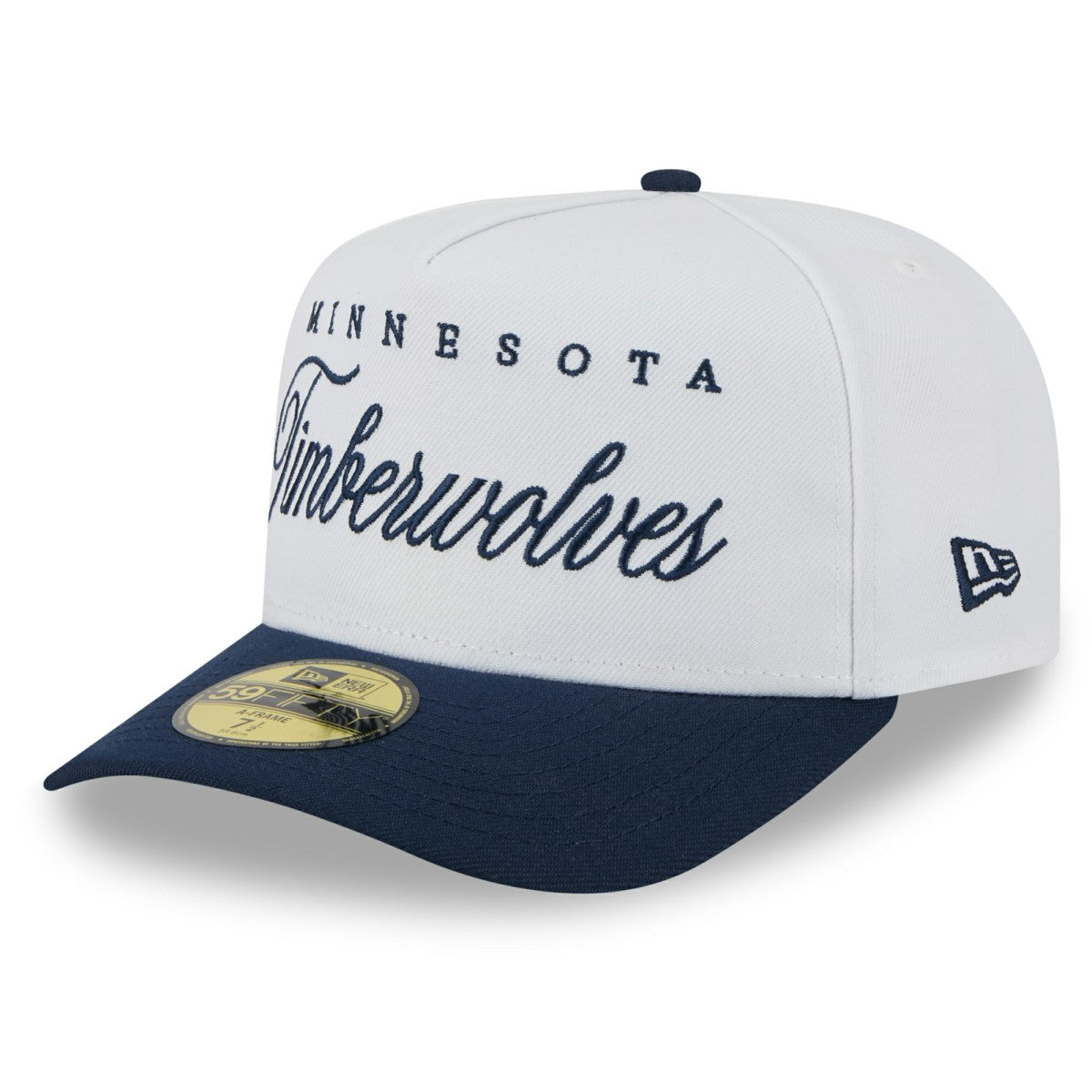 Minnesota Timberwolves 2025 NBA Draft A-Frame 59FIFTY Fitted Hat - White/Navy for sale