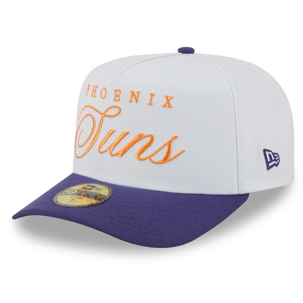 Phoenix Suns 2025 NBA Draft A-Frame 59FIFTY Fitted Hat - White/Purple online