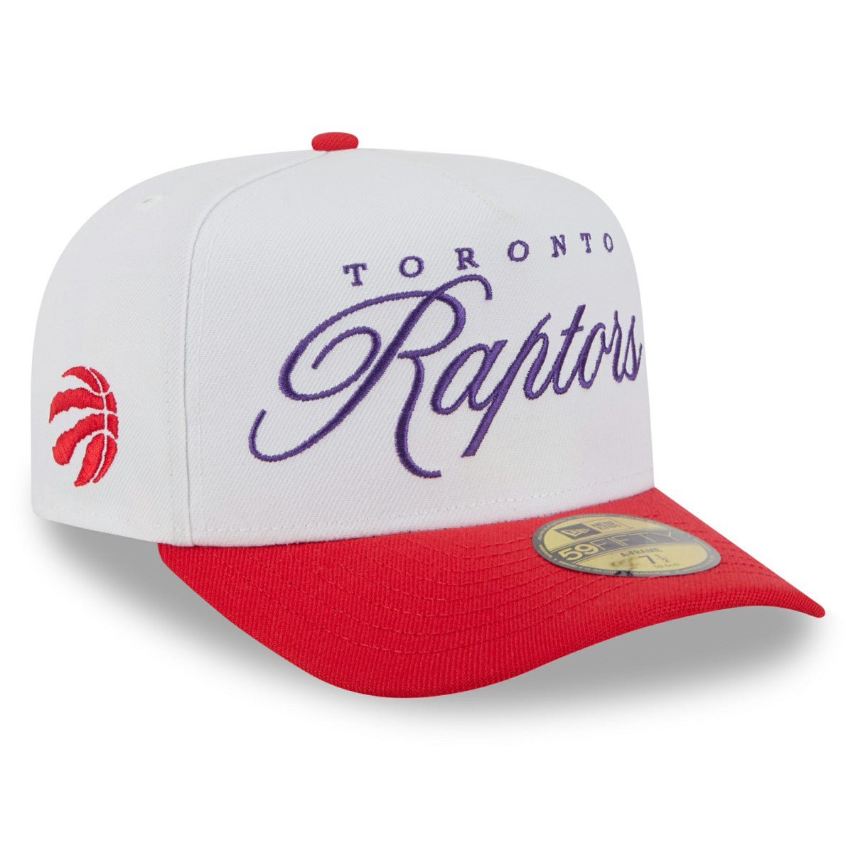 Toronto Raptors 2025 NBA Draft A-Frame 59FIFTY Fitted Hat - White/Red cheap