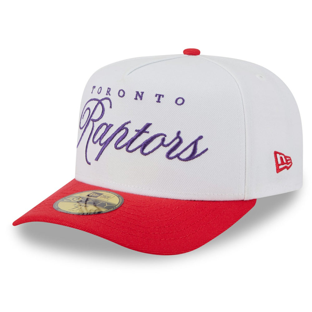 Toronto Raptors 2025 NBA Draft A-Frame 59FIFTY Fitted Hat - White/Red cheap