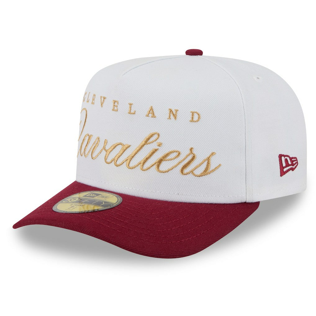 Cleveland Cavaliers 2025 NBA Draft A-Frame 59FIFTY Fitted Hat sale - White/Wine for sale