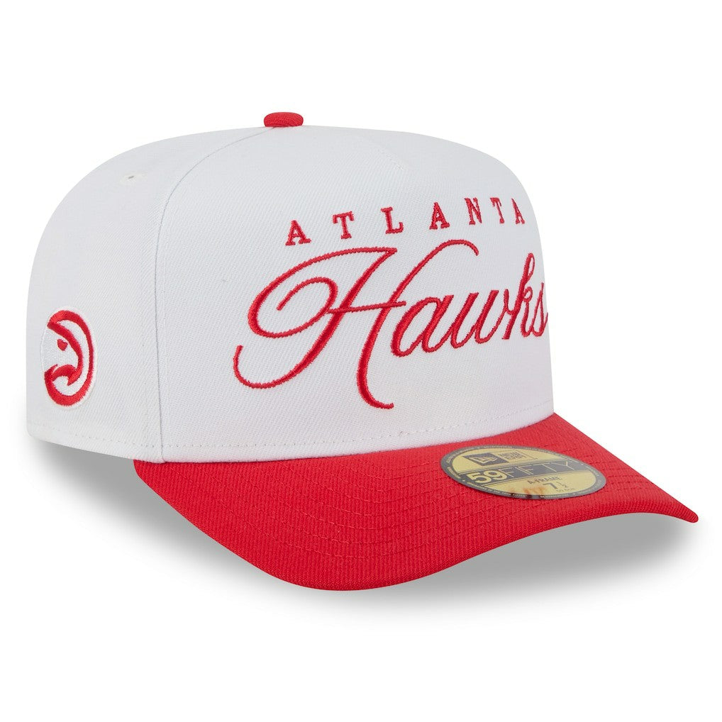 Atlanta Hawks 2025 NBA Draft A-Frame 59FIFTY Fitted Hat - White/Red discount