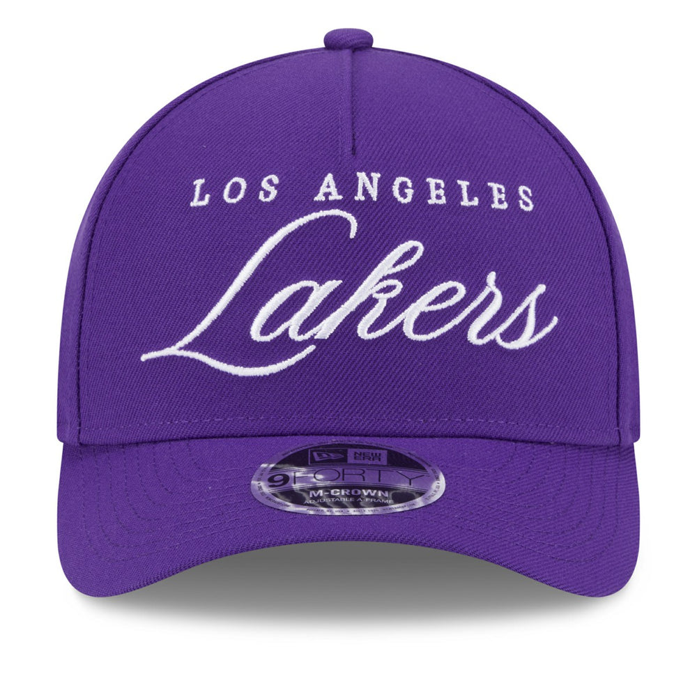 Los Angeles Lakers 2025 NBA Draft M-Crown A-Frame 9FORTY Adjustable Hat - Purple shop