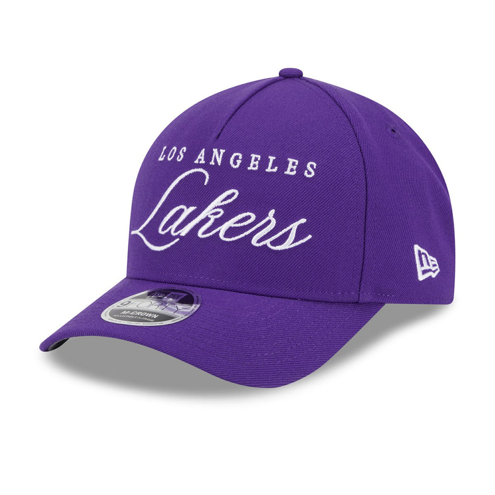 Los Angeles Lakers 2025 NBA Draft M-Crown A-Frame 9FORTY Adjustable Hat - Purple shop