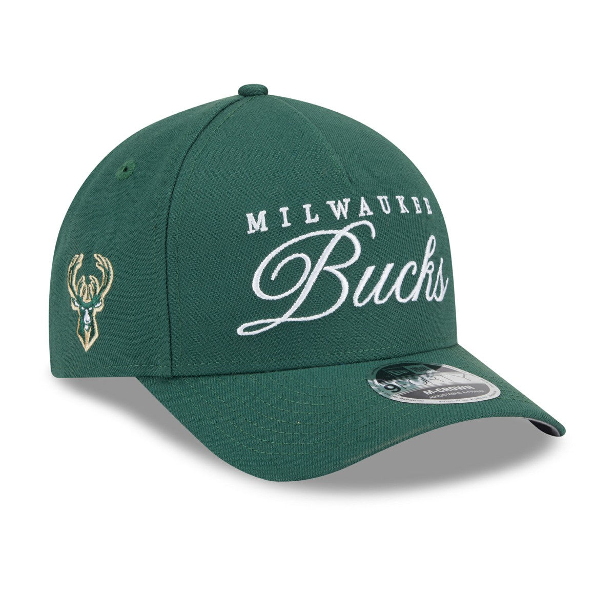 Milwaukee Bucks 2025 NBA Draft M-Crown A-Frame 9FORTY Adjustable Hat - Hunter Green for sale