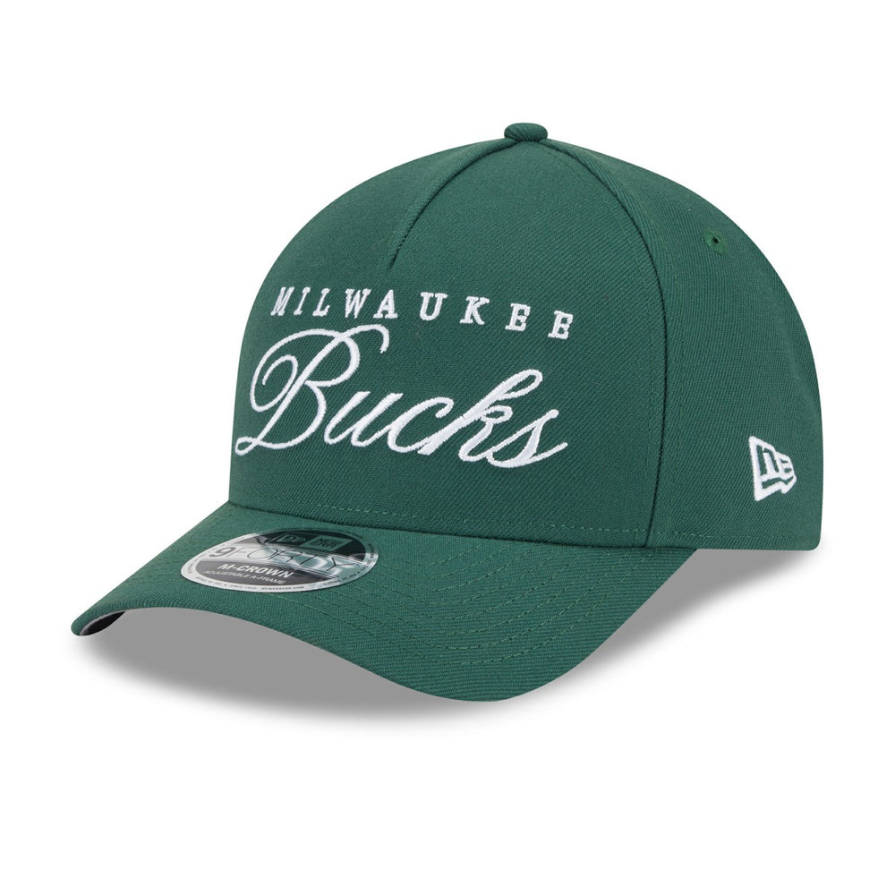 Milwaukee Bucks 2025 NBA Draft M-Crown A-Frame 9FORTY Adjustable Hat - Hunter Green for sale
