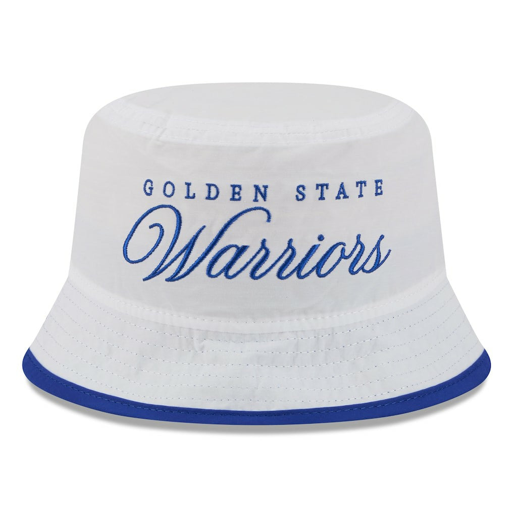 Golden State Warriors 2025 NBA Draft Nylon Bucket Hat sale - White/Royal for sale