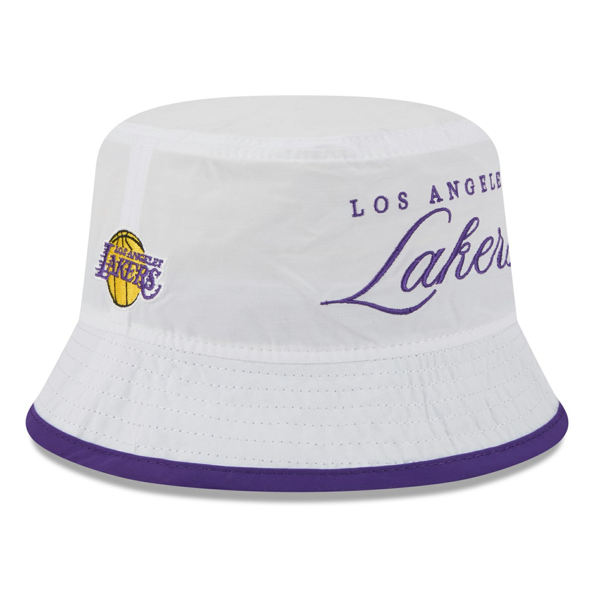 Los Angeles Lakers 2025 NBA Draft Nylon Bucket Hat - White/Purple outlet