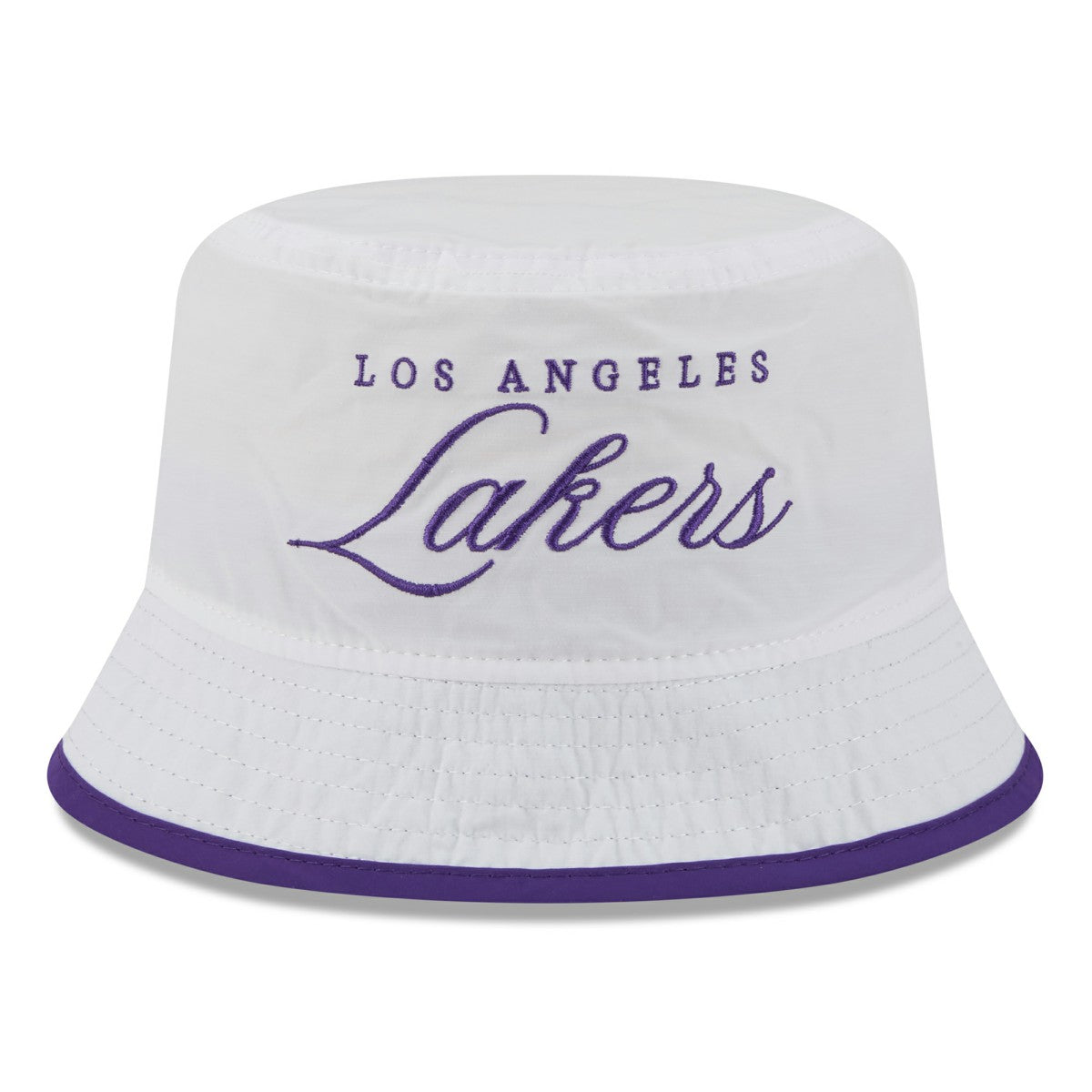 Los Angeles Lakers 2025 NBA Draft Nylon Bucket Hat - White/Purple outlet