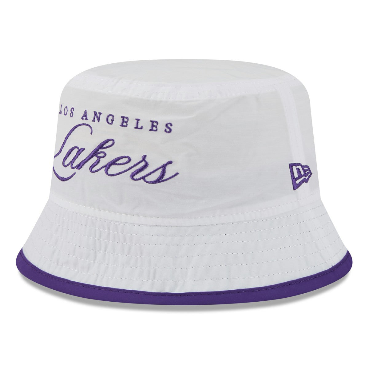 Los Angeles Lakers 2025 NBA Draft Nylon Bucket Hat - White/Purple outlet