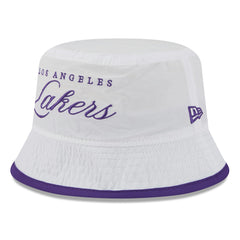 Los Angeles Lakers 2025 NBA Draft Nylon Bucket Hat - White/Purple outlet