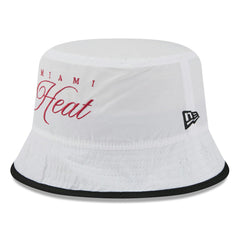 Miami Heat 2025 NBA Draft Nylon Bucket Hat - White/Black sale