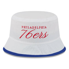 Philadelphia 76ers 2025 NBA Draft Nylon Bucket Hat - White/Royal sale