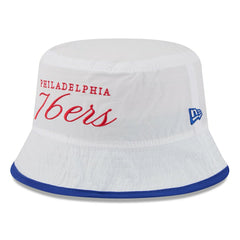 Philadelphia 76ers 2025 NBA Draft Nylon Bucket Hat - White/Royal sale