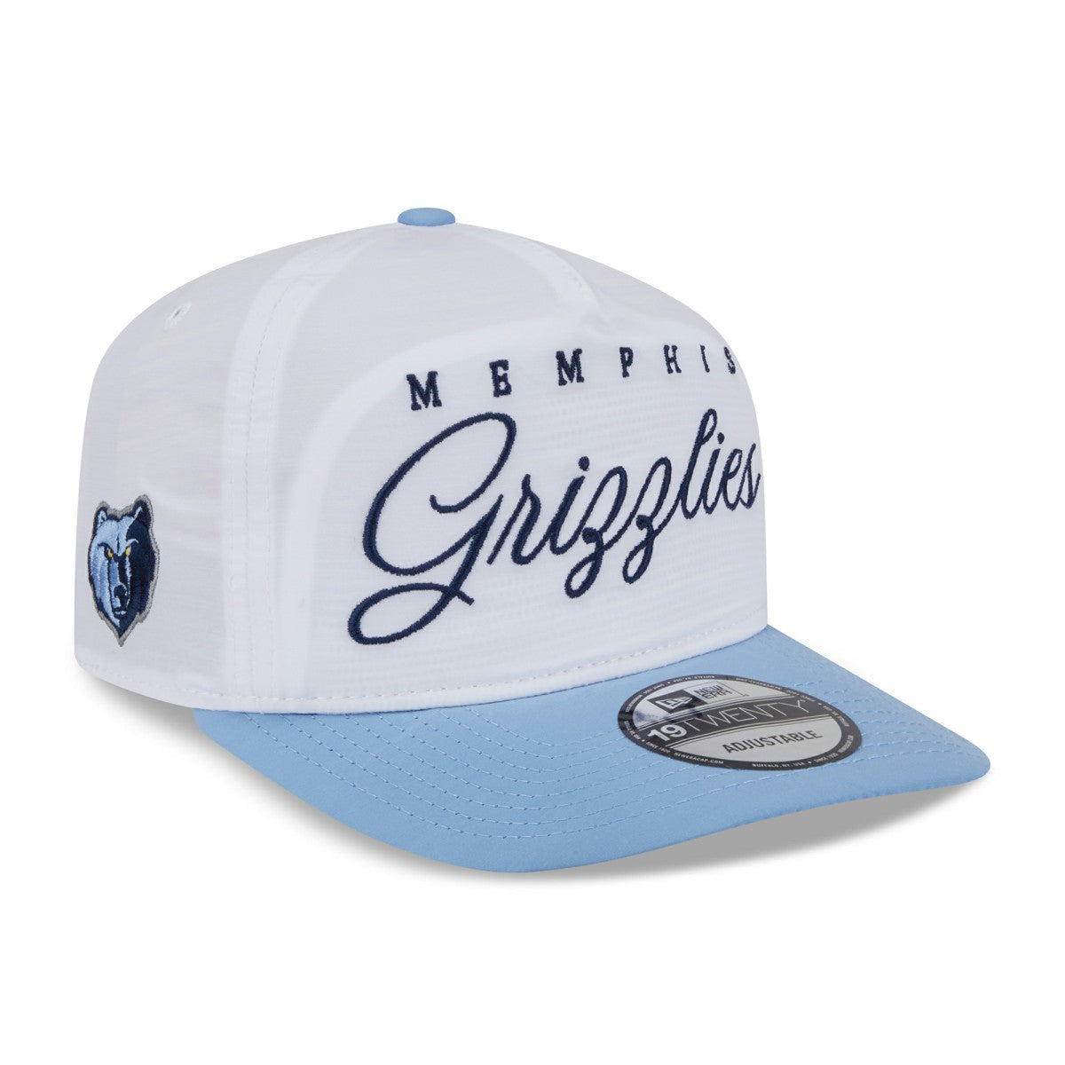 Memphis Grizzlies 2025 NBA Draft On-Stage Nylon 19TWENTY Adjustable Hat - White/Light Blue online