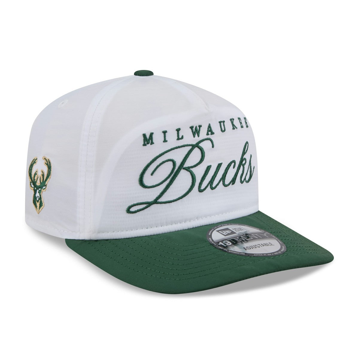 Milwaukee Bucks 2025 NBA Draft On-Stage Nylon 19TWENTY Adjustable Hat - White/Hunter Green shop
