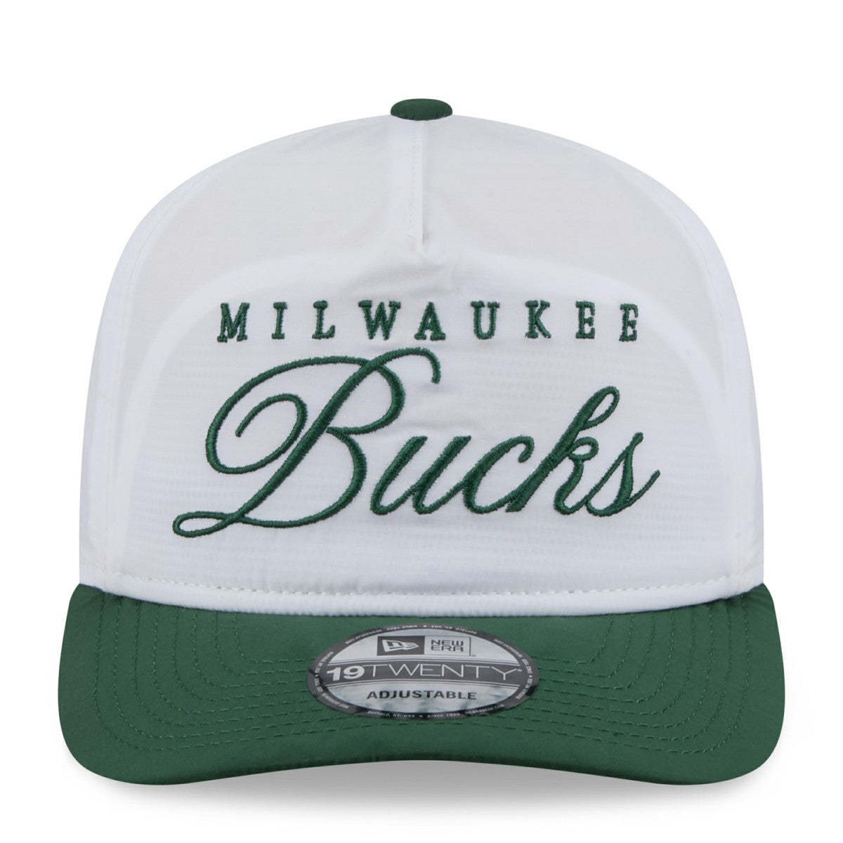 Milwaukee Bucks 2025 NBA Draft On-Stage Nylon 19TWENTY Adjustable Hat - White/Hunter Green shop