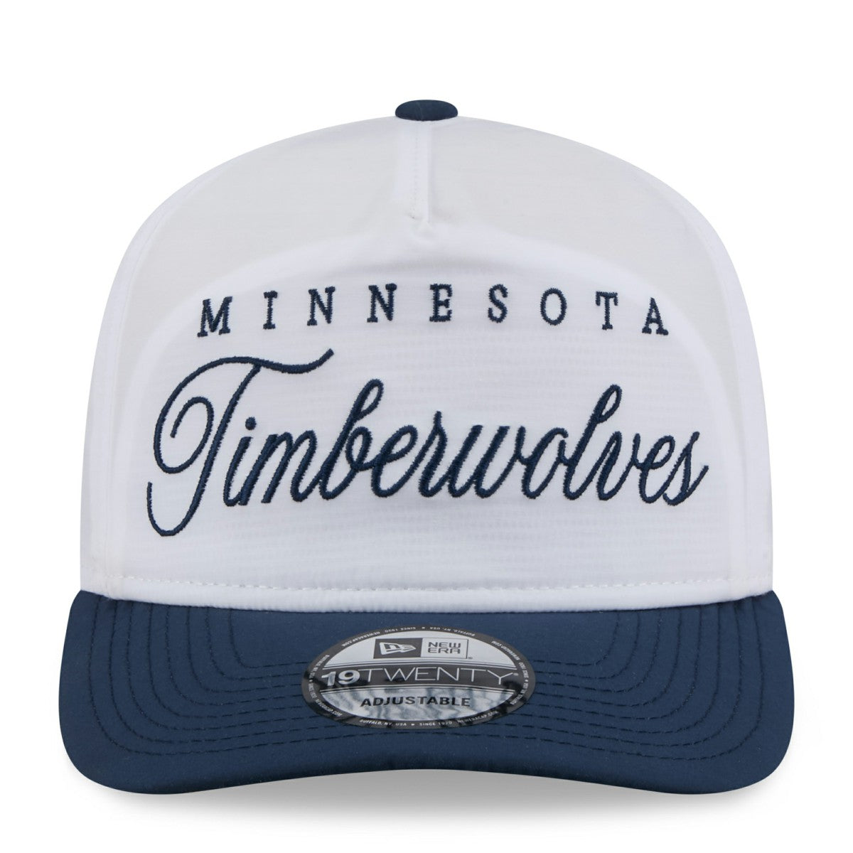 Minnesota Timberwolves 2025 NBA Draft On-Stage Nylon 19TWENTY Adjustable Hat - White/Navy on sale
