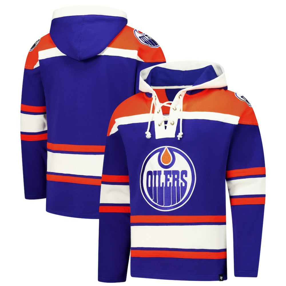 Edmonton Oilers '47 Superior Lacer Hoodie - Royal Hoodies