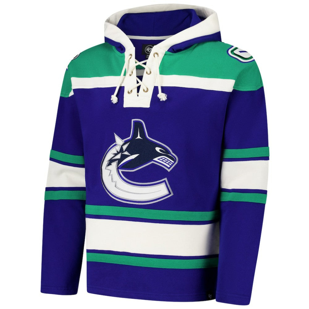 Vancouver Canucks '47 Superior Lacer Hoodie - Royal Hoodies