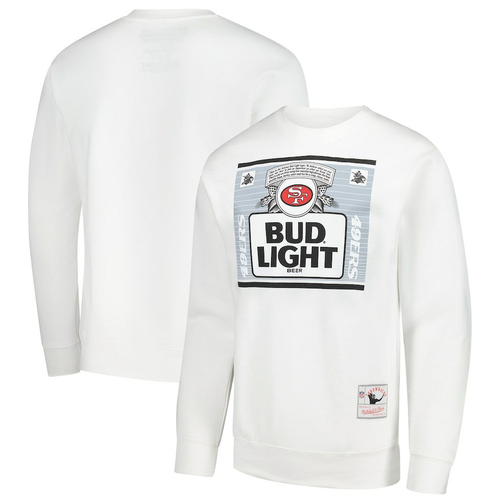 San Francisco 49ers x Bud Light The Crest Pullover Sweatshirt - White outlet