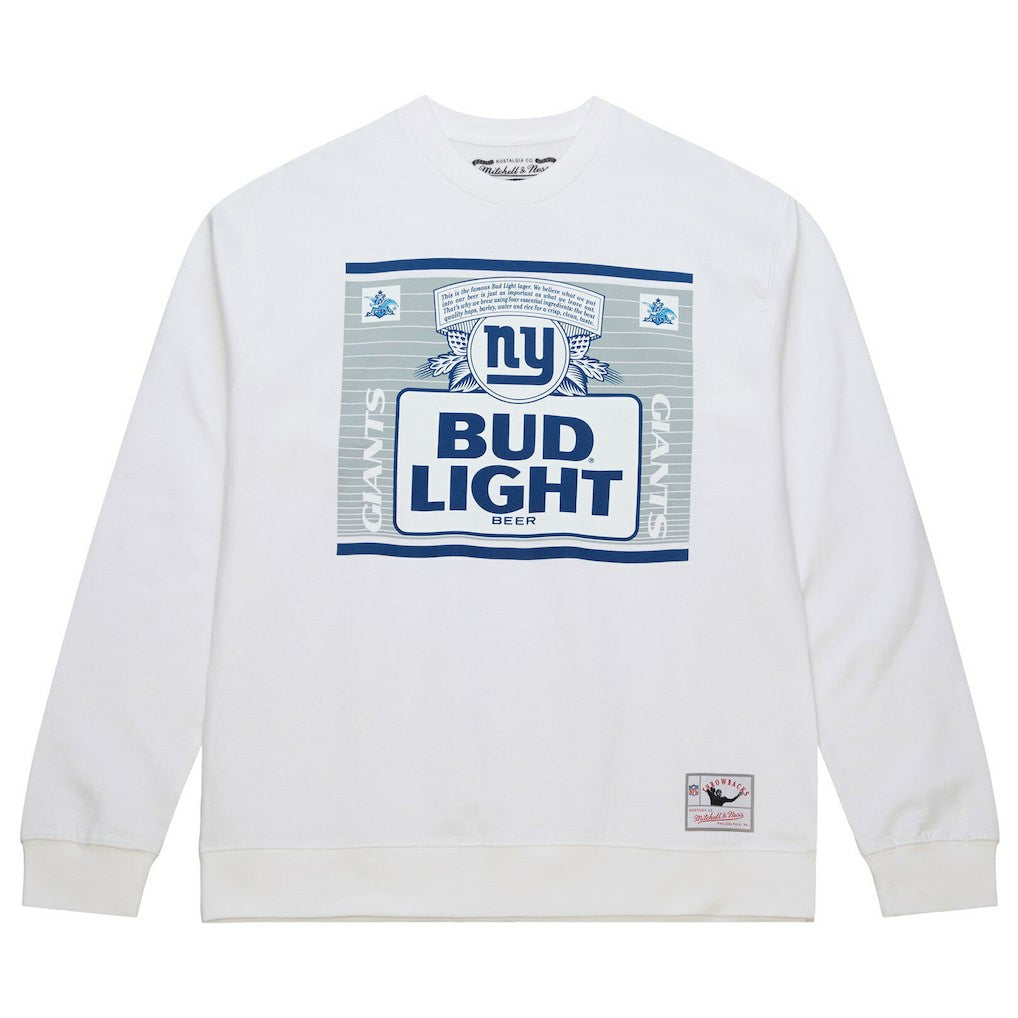 New York Giants x Bud Light The Crest Pullover Sweatshirt - White for sale
