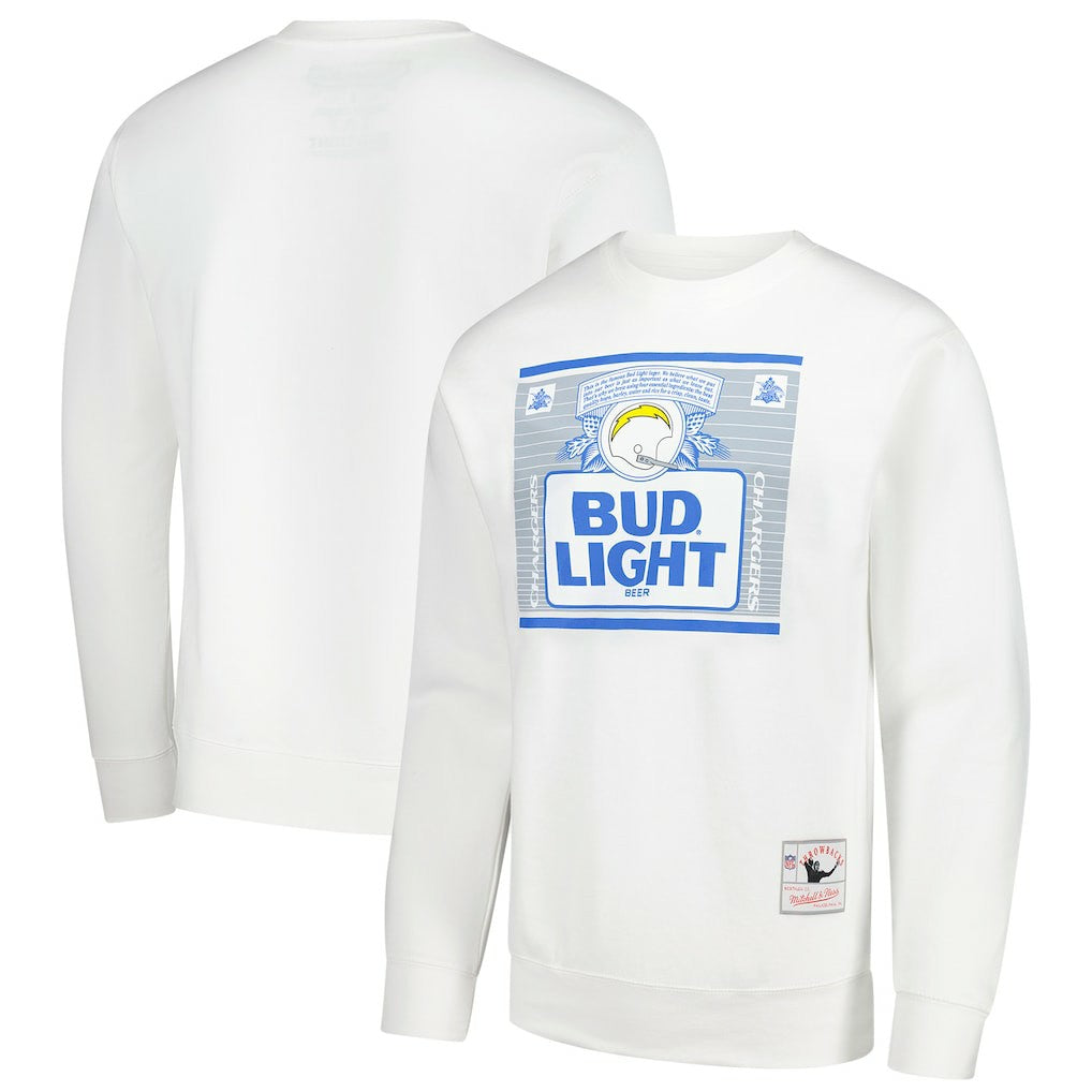 Los Angeles Chargers x Bud Light The Crest Pullover Sweatshirt - White cheap