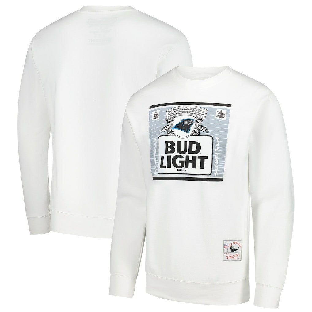 Carolina Panthers x Bud Light The Crest Pullover Sweatshirt - White sale