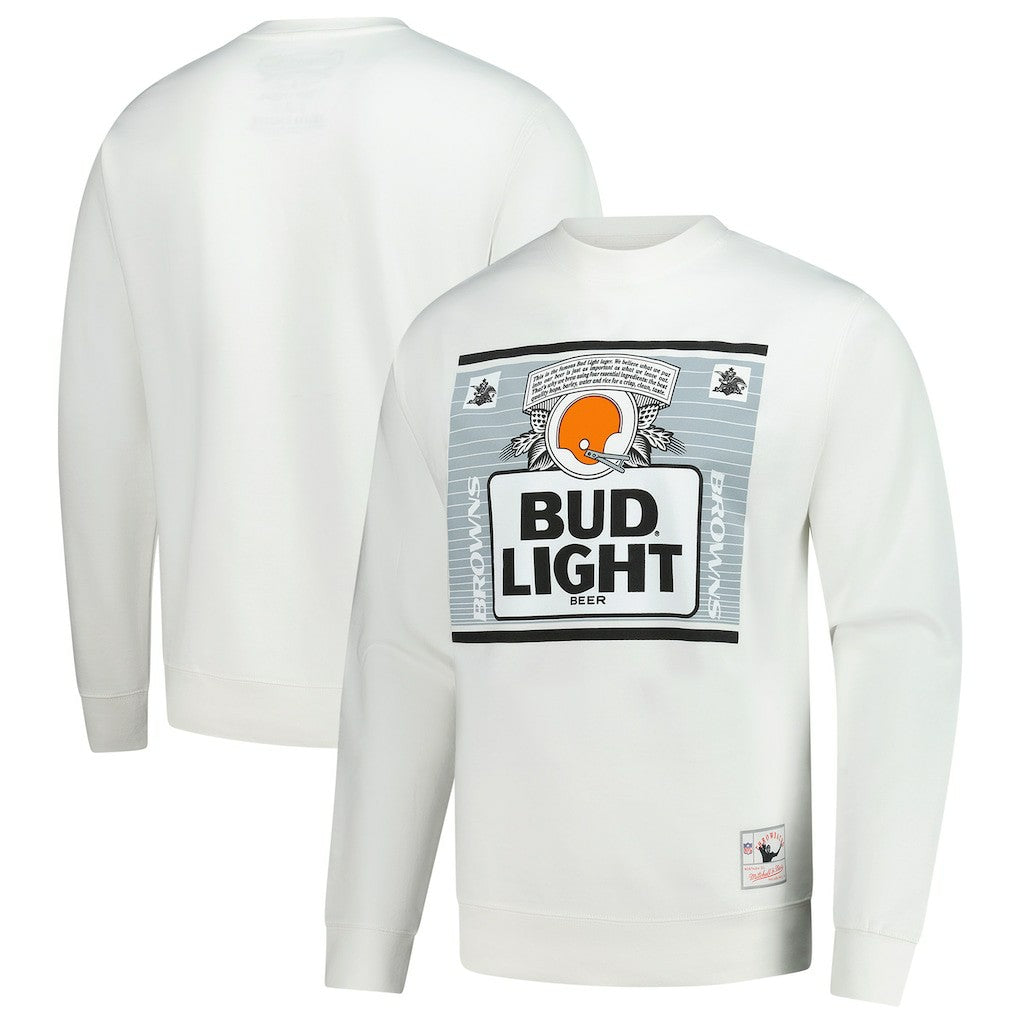 Cleveland Browns x Bud Light The Crest Pullover Sweatshirt - White discount