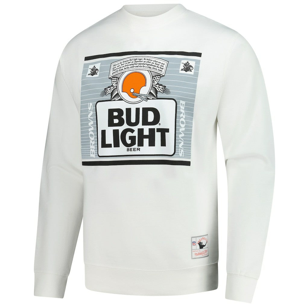 Cleveland Browns x Bud Light The Crest Pullover Sweatshirt - White discount