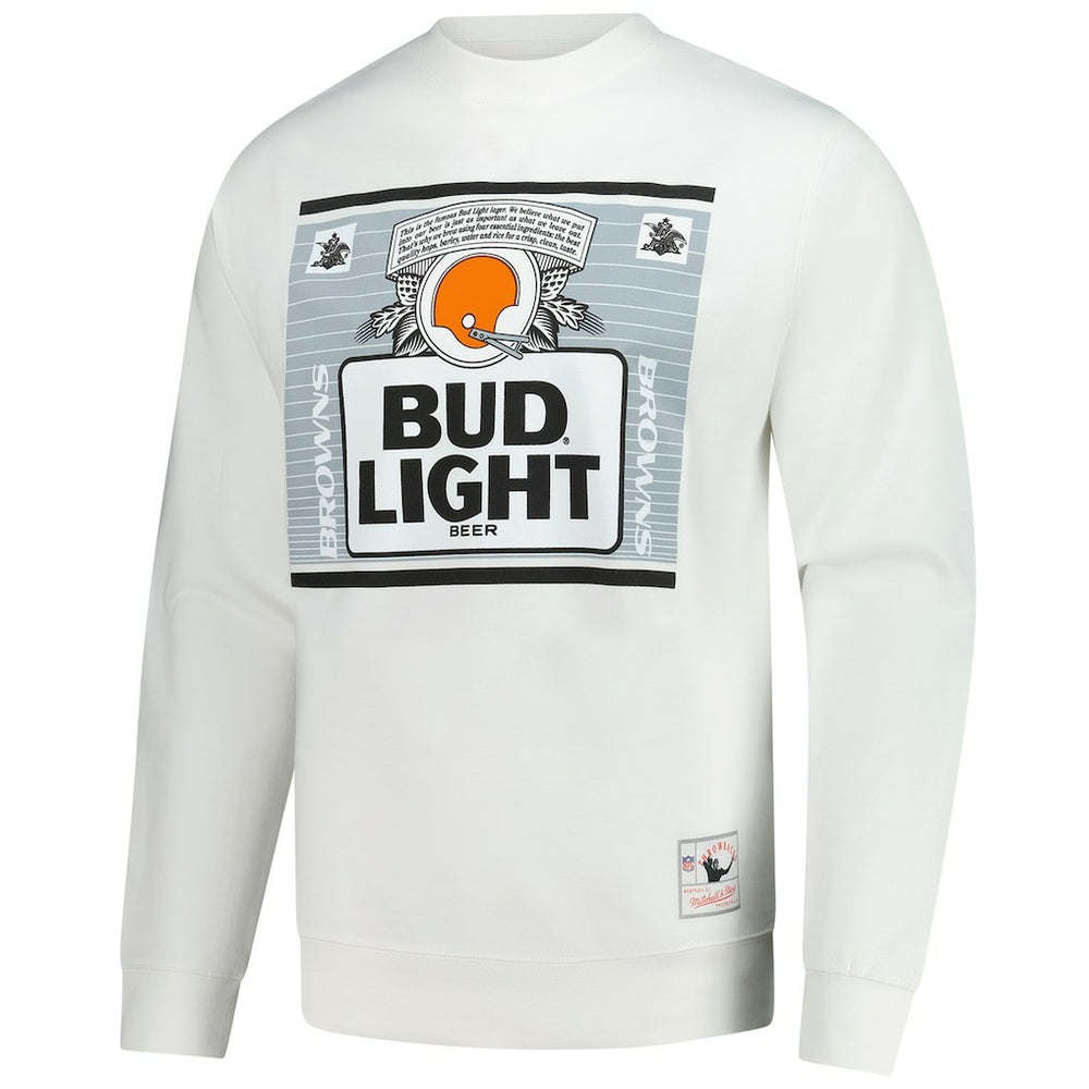 Cleveland Browns x Bud Light The Crest Pullover Sweatshirt - White discount