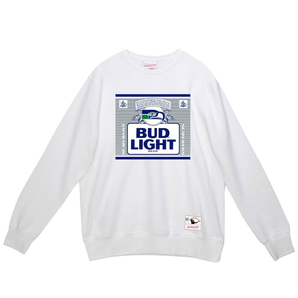 Seattle Seahawks x Bud Light The Crest Pullover Sweatshirt - White for sale