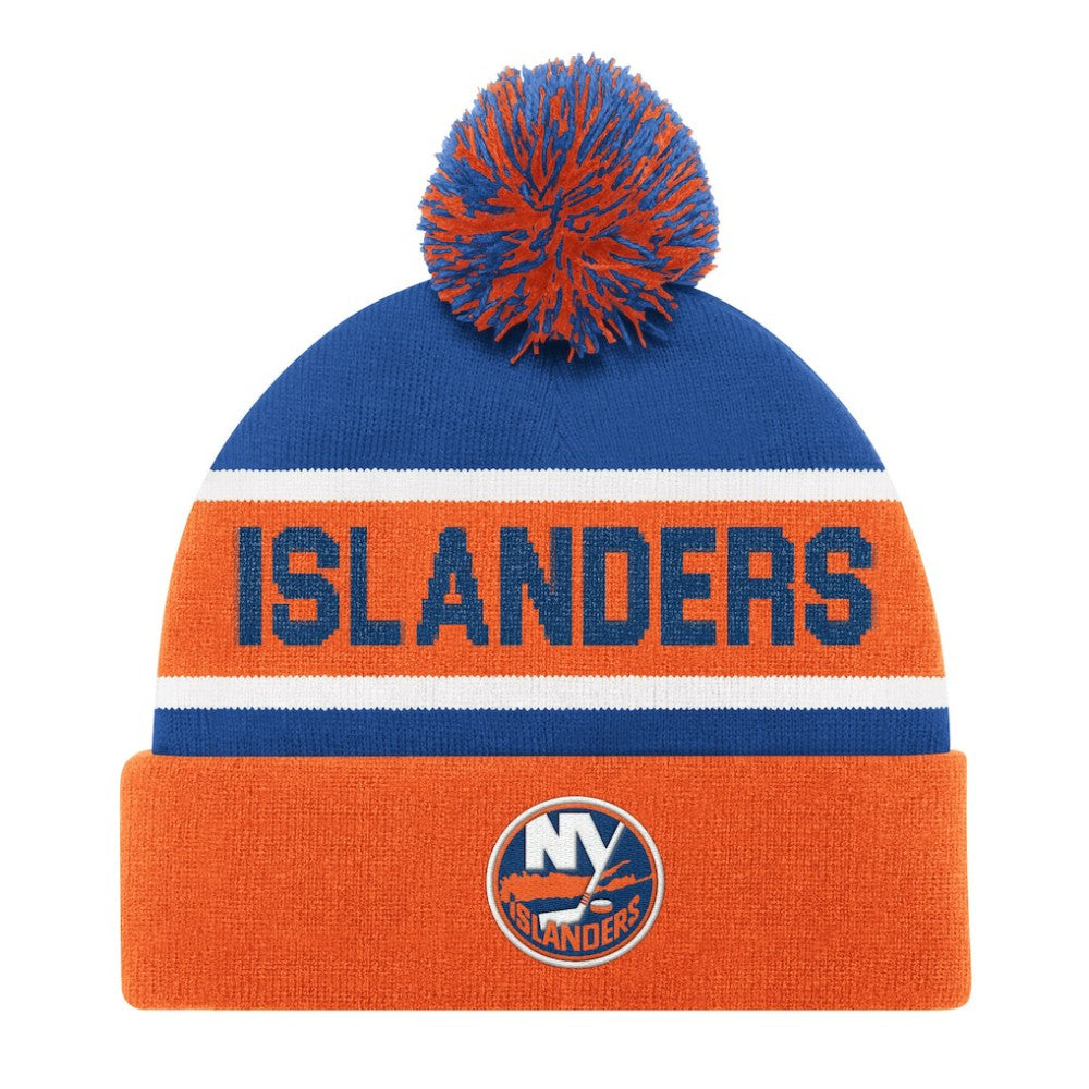 New York Islanders Starter Cuffed Knit Hat with Pom - Orange Hats