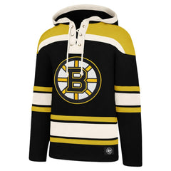 David Pastrnak Boston Bruins '47 Big & Tall Lace-up Pullover Hoodie - Black Hoodies