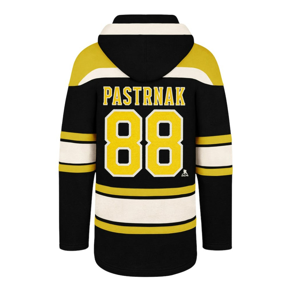David Pastrnak Boston Bruins '47 Big & Tall Lace-up Pullover Hoodie - Black Hoodies