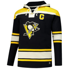 Sidney Crosby Pittsburgh Penguins '47 Big & Tall Lace-up Pullover Hoodie - Black Hoodies