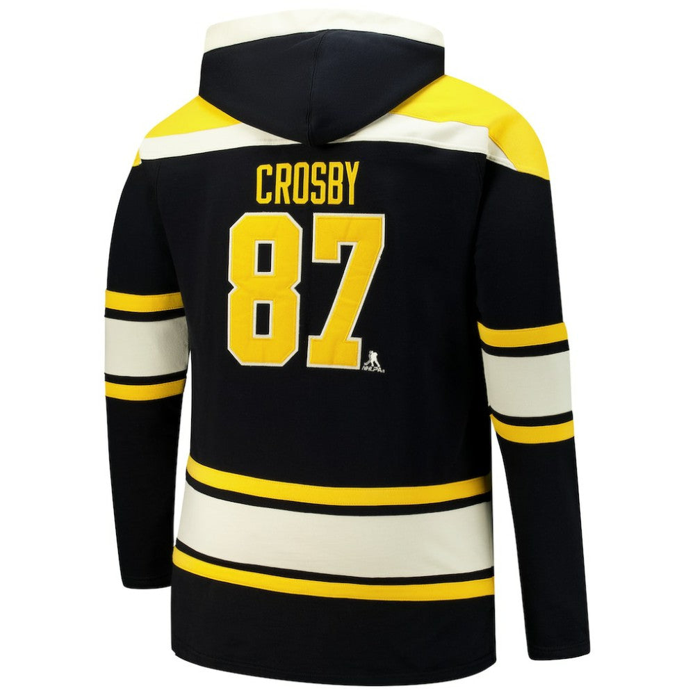Sidney Crosby Pittsburgh Penguins '47 Big & Tall Lace-up Pullover Hoodie - Black Hoodies