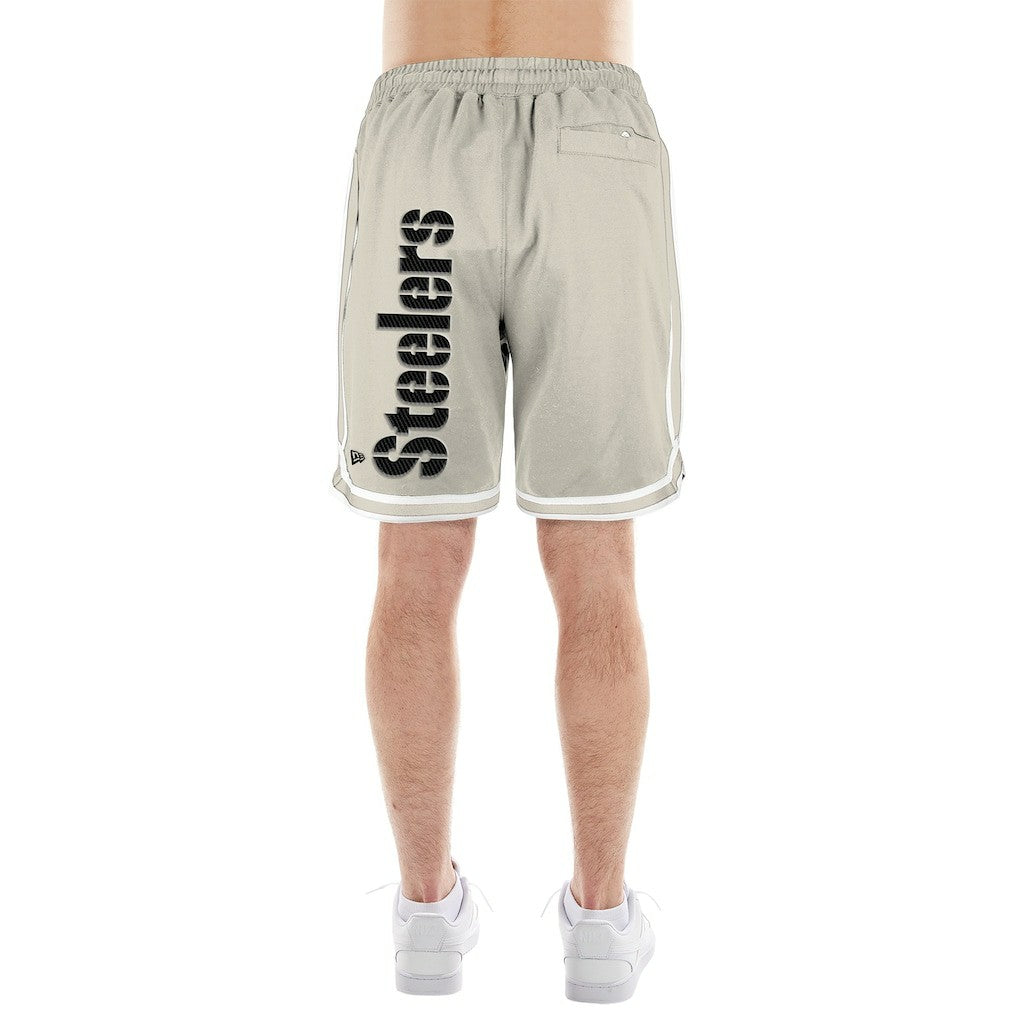 Pittsburgh Steelers New Era Stone Multi Patch Shorts - Light Beige on sale