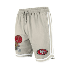 San Francisco 49ers New Era Stone Multi Patch Shorts - Light Beige discount