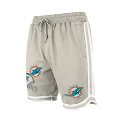 Miami Dolphins New Era Stone Multi Patch Shorts - Light Beige discount
