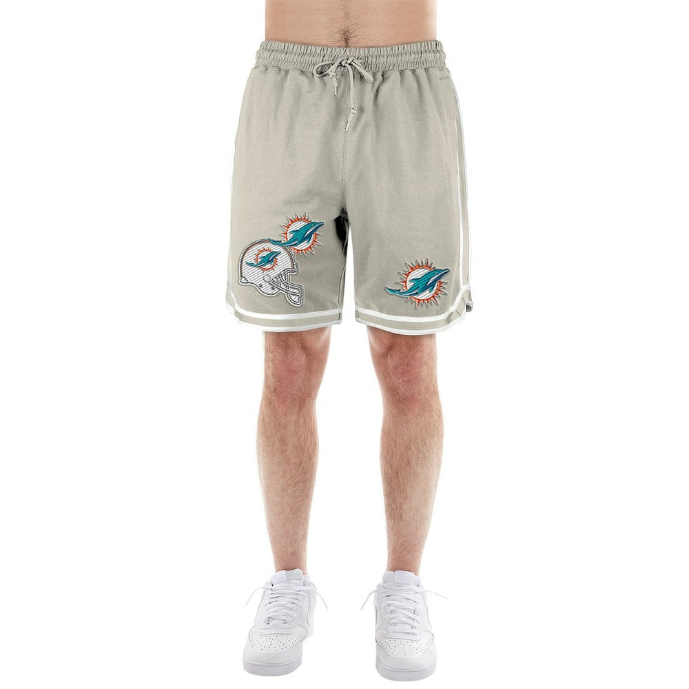 Miami Dolphins New Era Stone Multi Patch Shorts - Light Beige discount